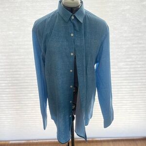 Men's Blue Button-Up Shirt